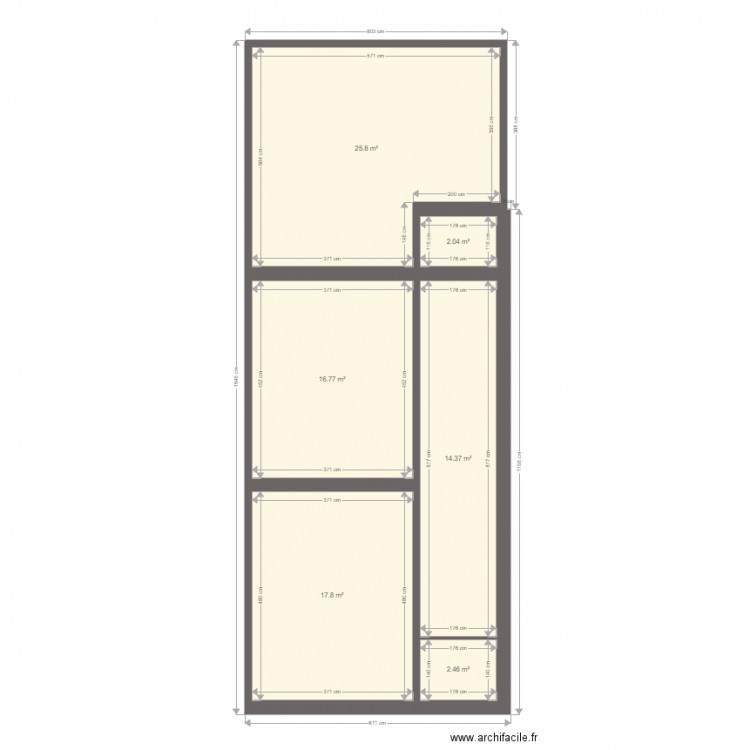 schal. Plan de 0 pièce et 0 m2