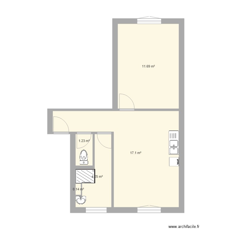 F2 34m ASNIERE 3. Plan de 0 pièce et 0 m2