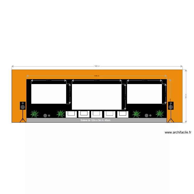 setup 3 projection. Plan de 