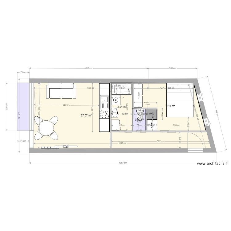 paris nouveau chambre au fond toilettes hors sdb. Plan de 0 pièce et 0 m2