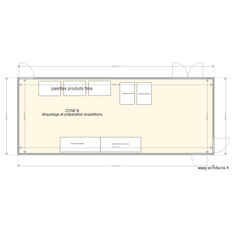 aménagement ZONE B coté rev 100119. Plan de 0 pièce et 0 m2