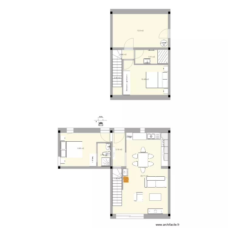re-dessin "PMR" + &eacute;tage 8. Plan de 