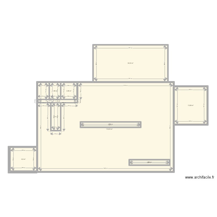 SALLE RESTAURANT. Plan de 10 pièces et 191 m2