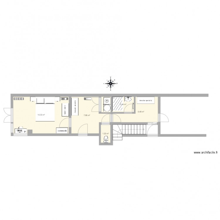 rez de chaussée saint ouen projet. Plan de 0 pièce et 0 m2