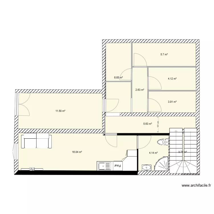 appartement immeuble b&acirc;timent . Plan de 