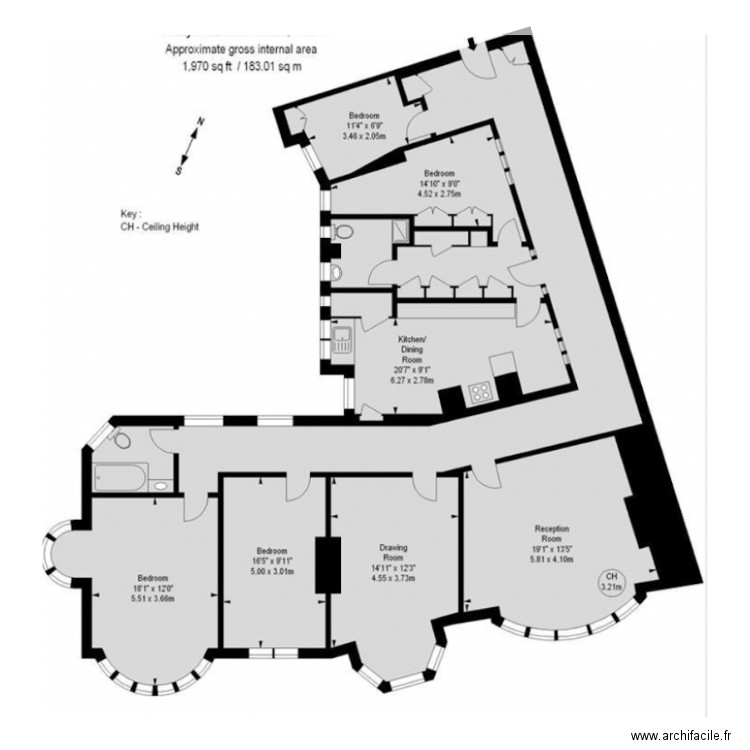 44 FitzJames Existing plan. Plan de 0 pièce et 0 m2