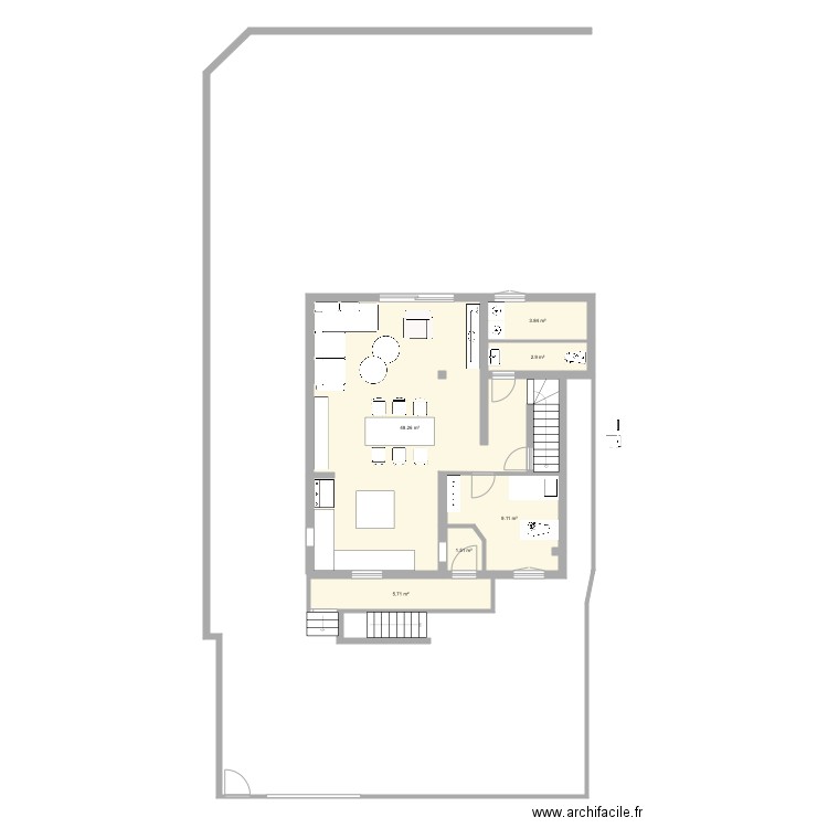 Maison Projet. Plan de 0 pièce et 0 m2