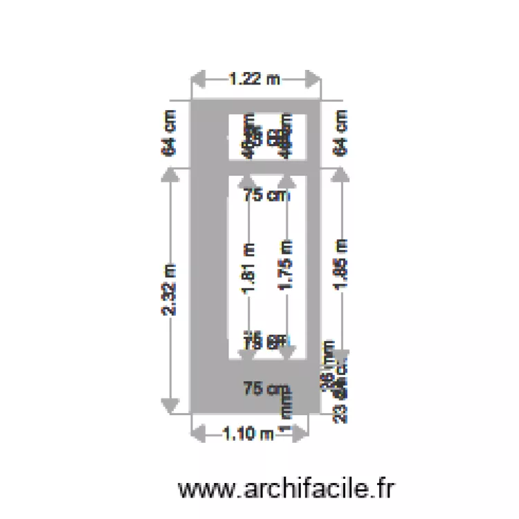 Porte Seule. Plan de 