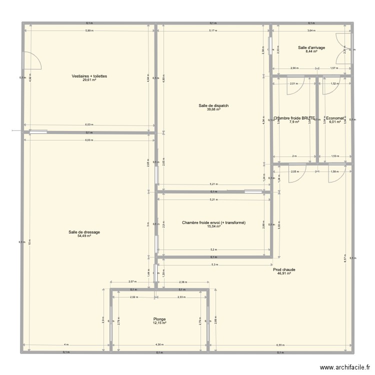 PLO Petite surface. Plan de 9 pièces et 220 m2