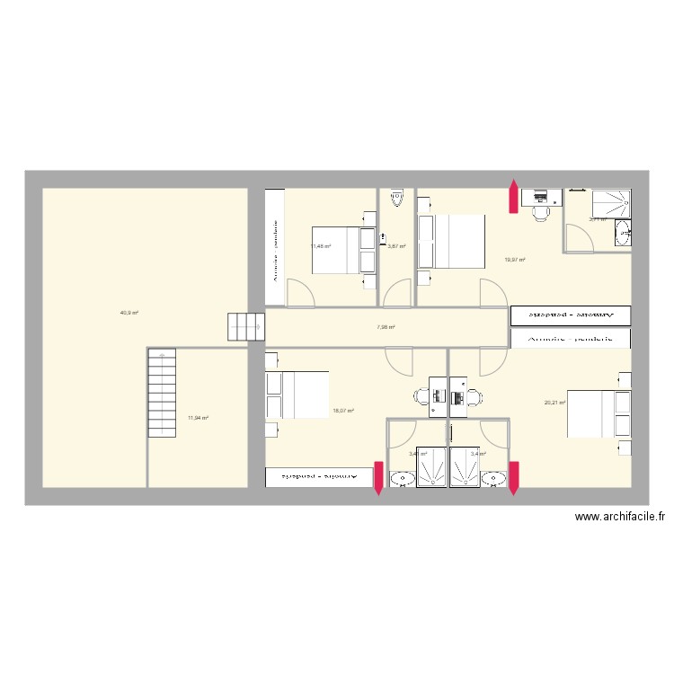 etage marnay 80. Plan de 0 pièce et 0 m2