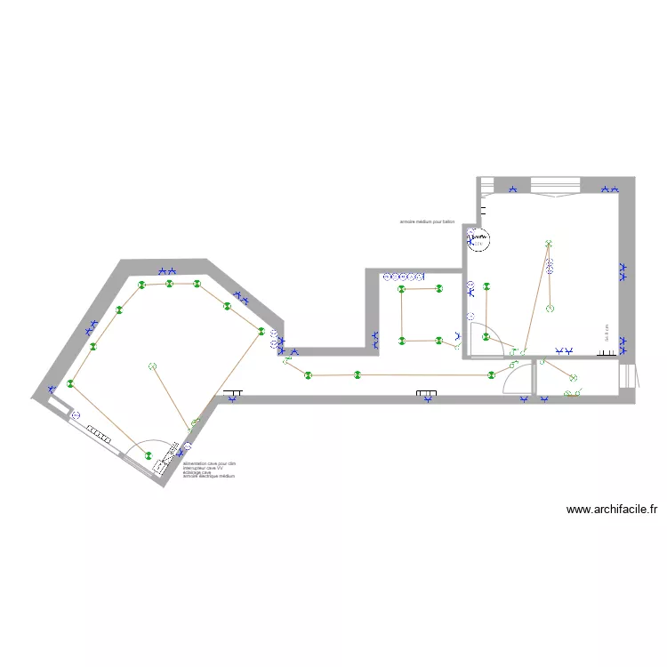 Laveran plan &eacute;lectrique. Plan de 