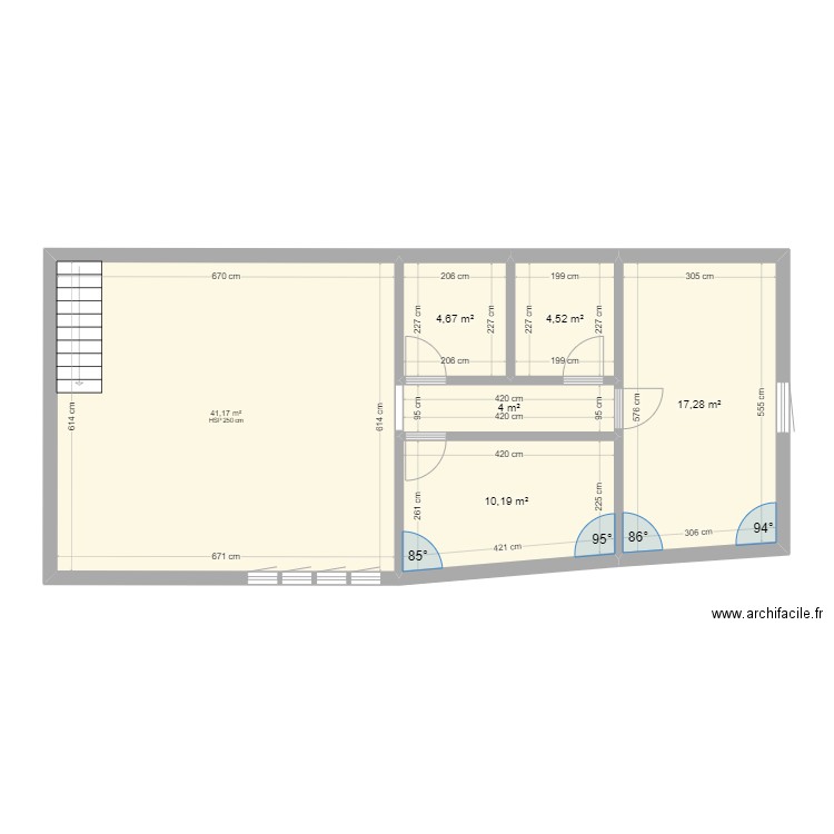 STEIBEL Hundling. Plan de 6 pièces et 82 m2