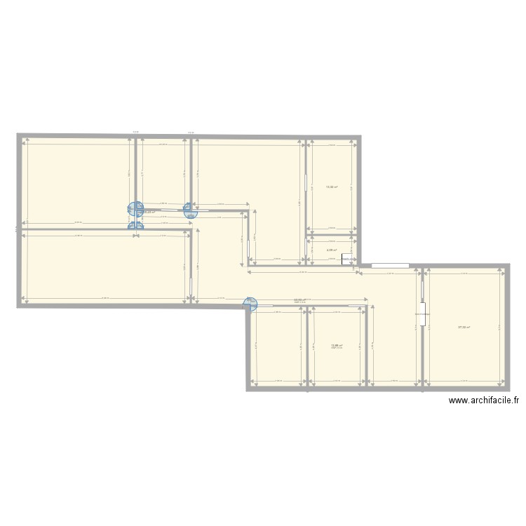 Batiment actuel. Plan de 0 pièce et 0 m2