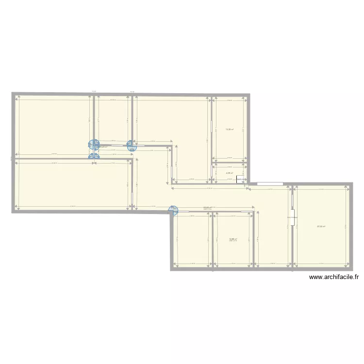 Batiment actuel. Plan de 