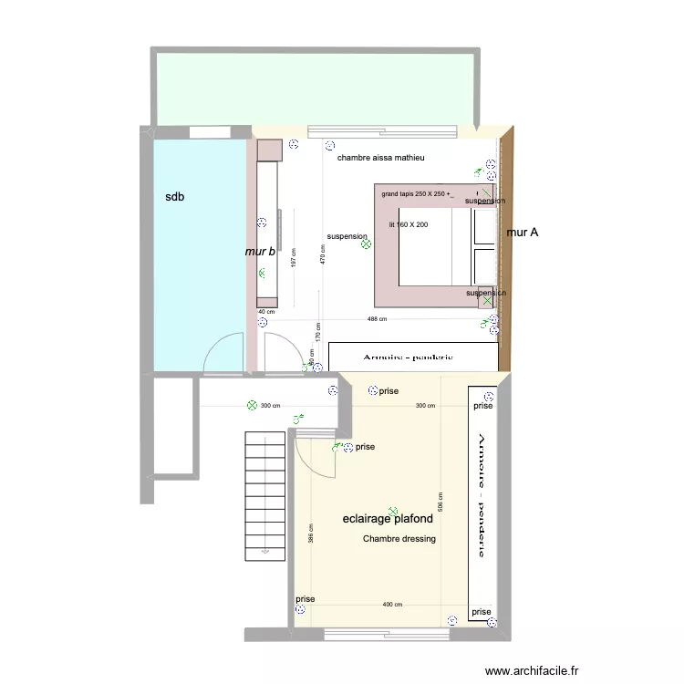 projet chambre aiisa . Plan de 
