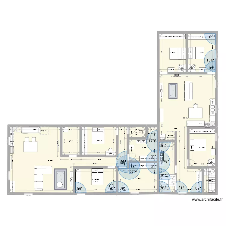 appartement bastide. Plan de 