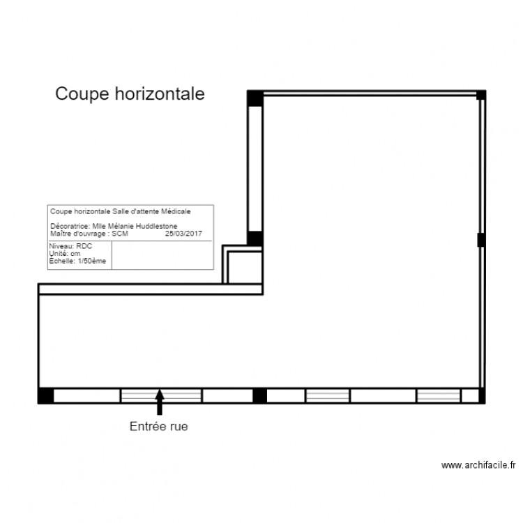 coupe horizontale . Plan de 0 pièce et 0 m2