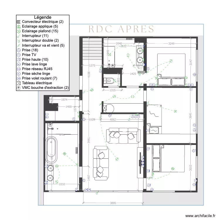 Plan électrique Romain et Laure RDC V2. Plan de Plan électrique Romain et Laure RDC V2. Plan de