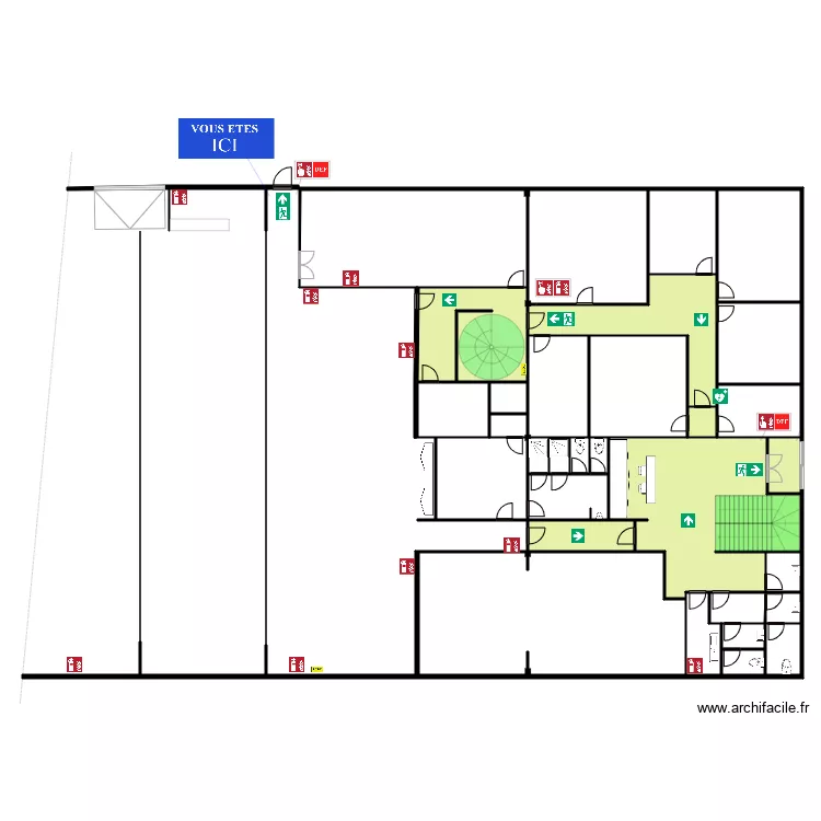 ARAMINE RDC entrepot. Plan de 