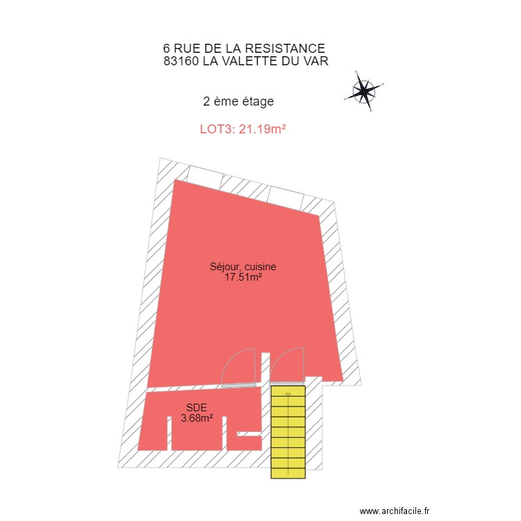 LA VALETTE 3. Plan de 0 pièce et 0 m2