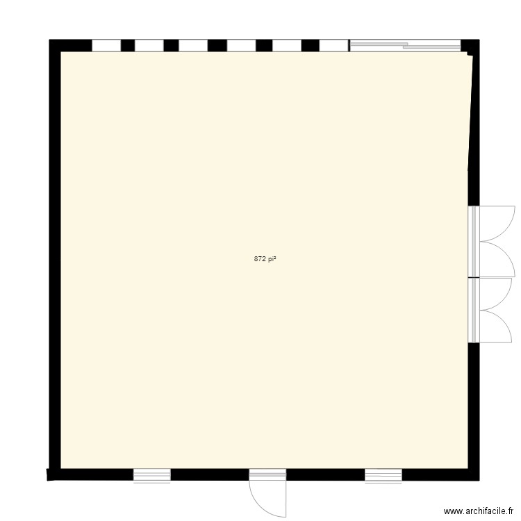 plan maison A frame. Plan de 1 pièce et 81 m2