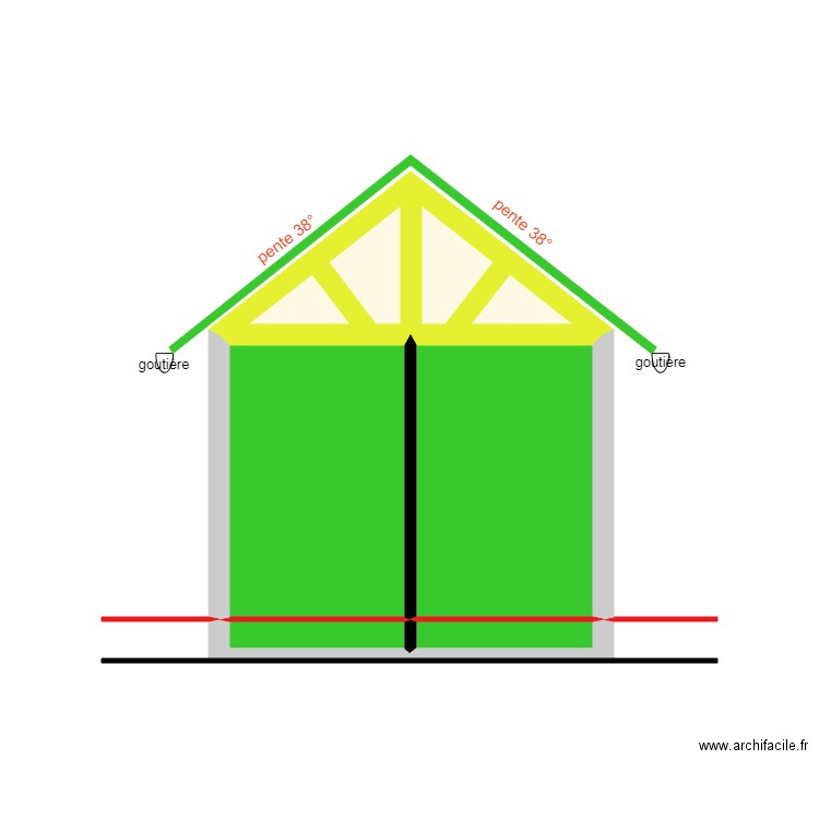 coupe terrain sud DD. Plan de 0 pièce et 0 m2