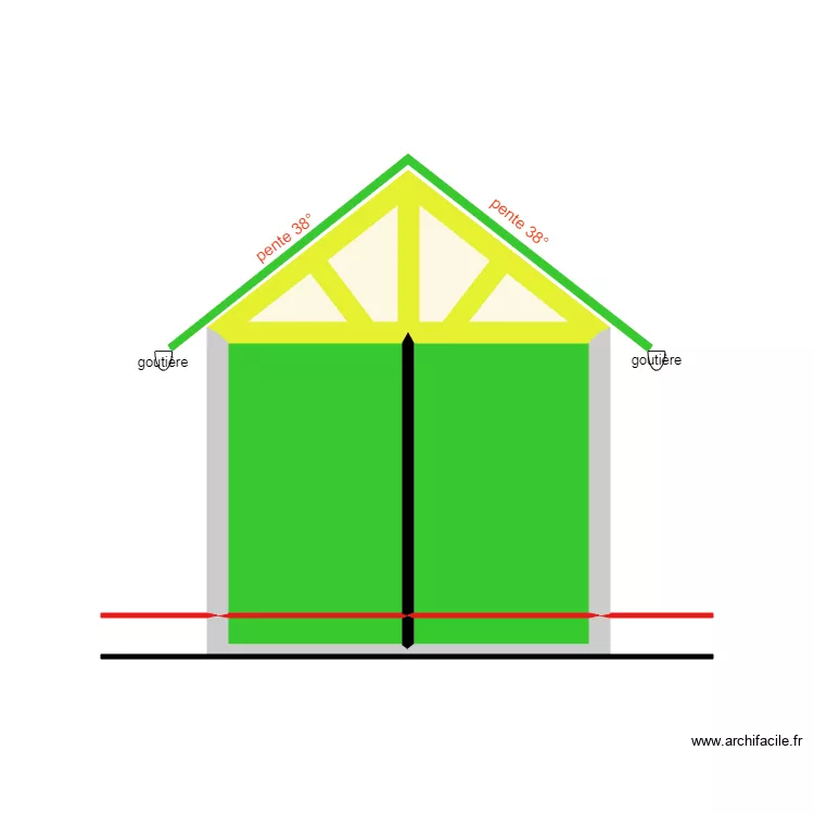 coupe terrain sud DD. Plan de coupe terrain sud DD. Plan de