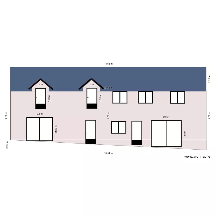 Maxence facade projet 22. Plan de 