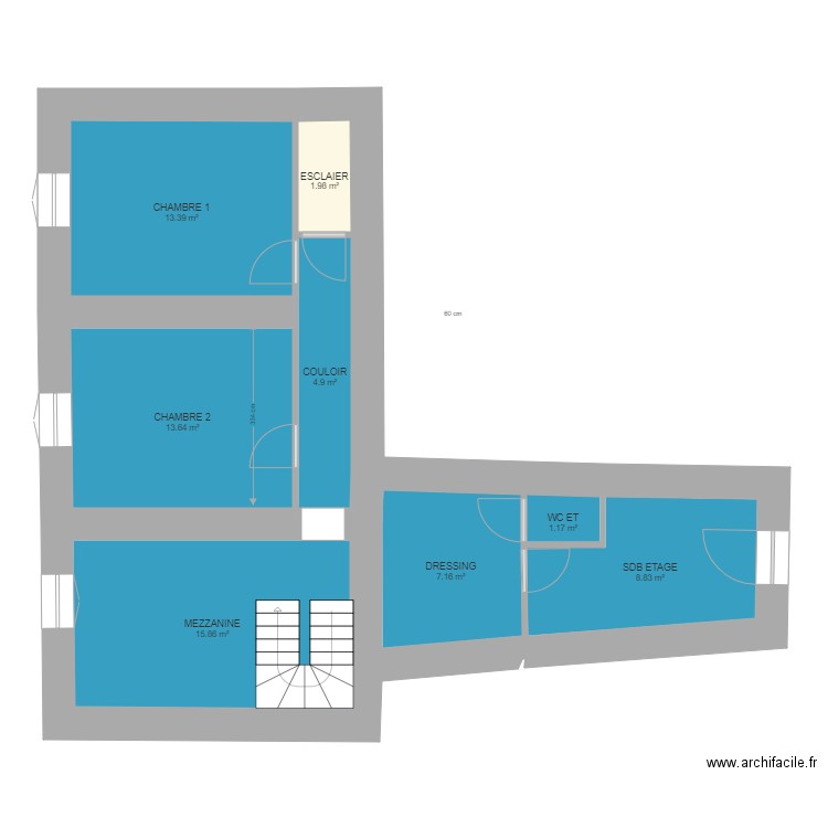 PAC ETAGE 1. Plan de 0 pièce et 0 m2