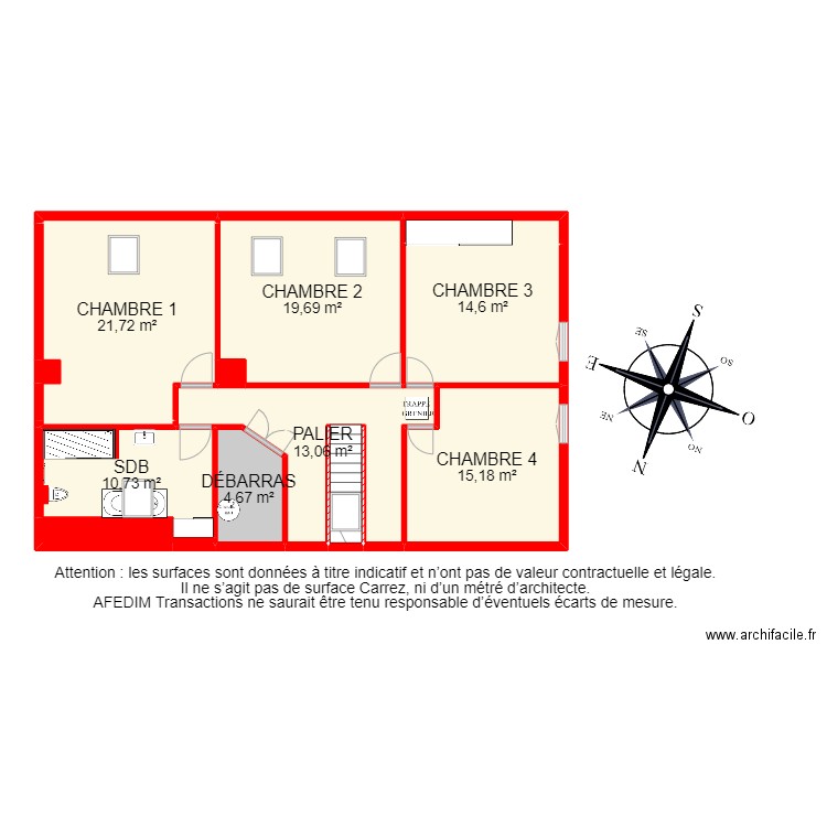 BI 15943 - . Plan de 28 pièces et 287 m2