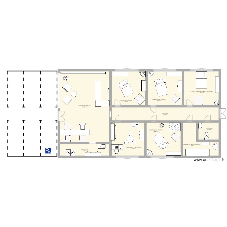 PLAN INSTITUT. Plan de 10 pièces et 242 m2