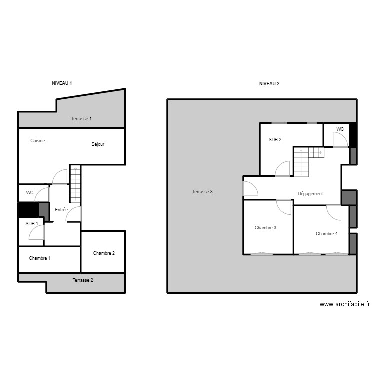 Plan GROSS IA. Plan de 20 pièces et 157 m2