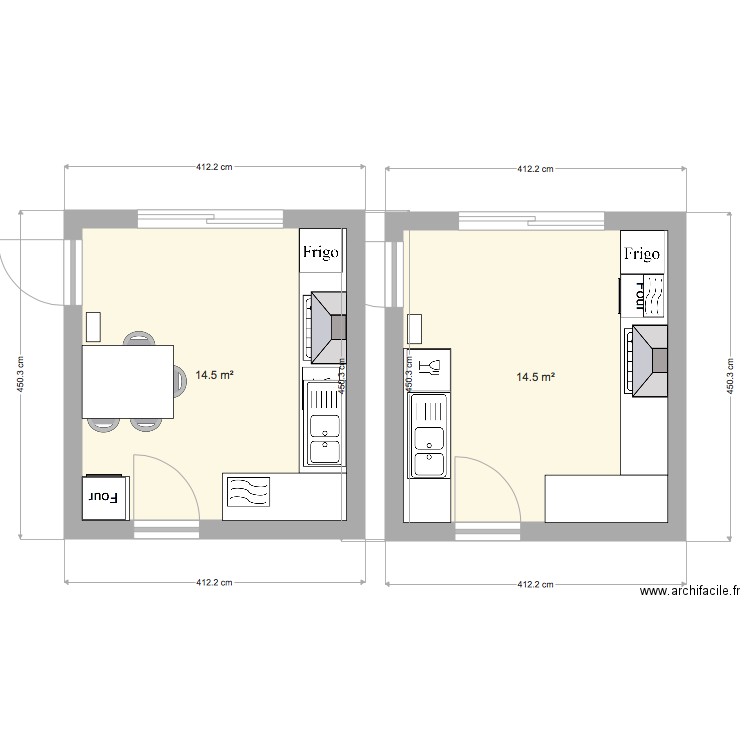 cuisines comparatif. Plan de 0 pièce et 0 m2