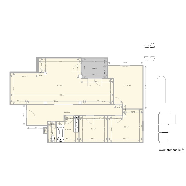 new0appart. Plan de 0 pièce et 0 m2