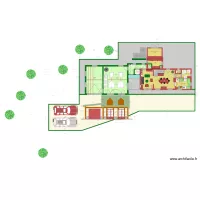 PLAN GARAGE AVEC SALON RDC ET ATELIER ETAGE 3