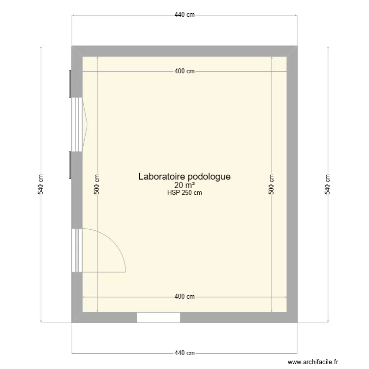 D&eacute;pendance apr&egrave;s travaux. Plan de 