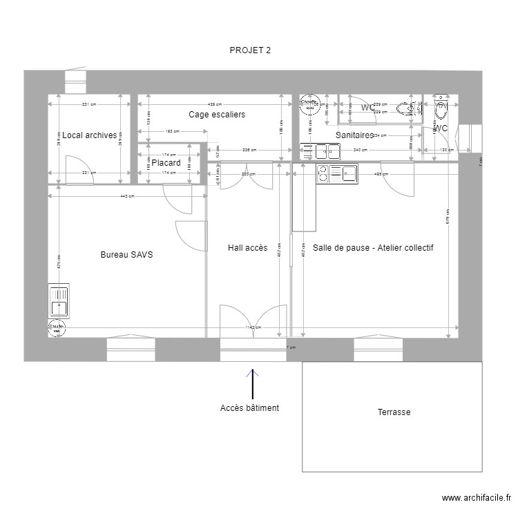 Presbytère projet 2. Plan de 0 pièce et 0 m2