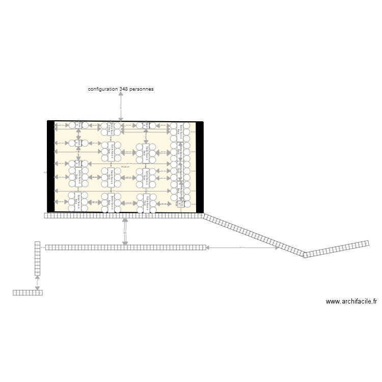 samedi 17 decembre 2022. Plan de 2 pièces et 76 m2