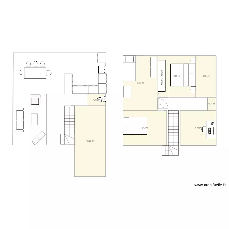 Maison  Bas 1. Plan de 