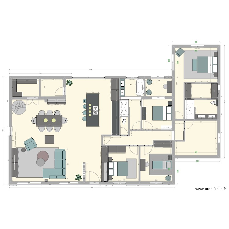 Plan final. Plan de 0 pièce et 0 m2