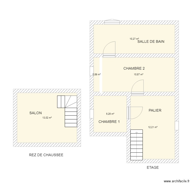 PLAN AVENA. Plan de 6 pièces et 53 m2