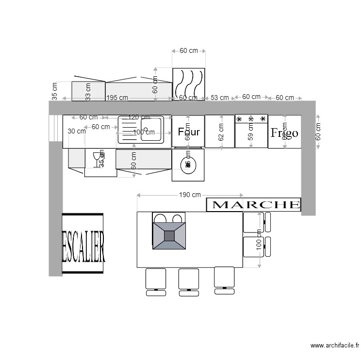 CUISINE 2. Plan de 0 pièce et 0 m2