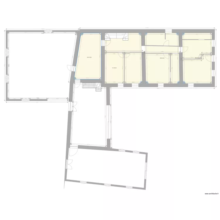 Maisonetagevide. Plan de 