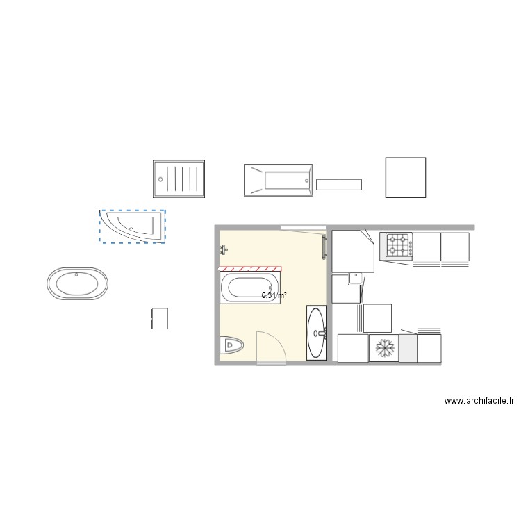 SDB 8 23. Plan de 0 pièce et 0 m2