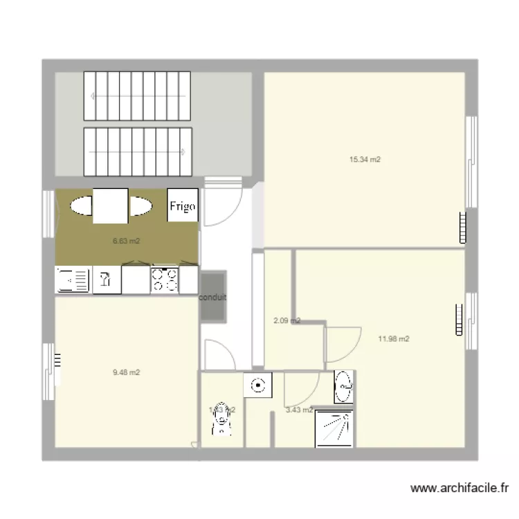 appartement le bering. Plan de 