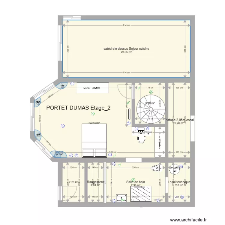 Portet DUMAS Etage2 V2. Plan de 