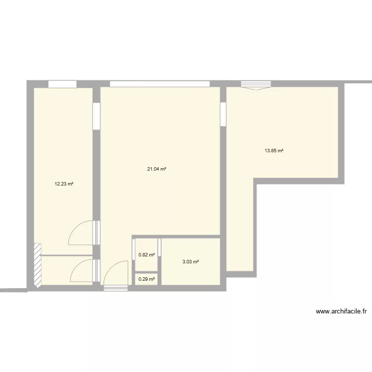 appart m&eacute;rignac modifi&eacute;. Plan de 