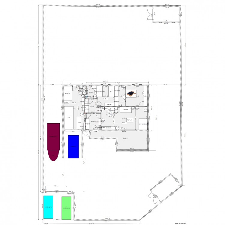 IMPLANTATION GARAGE BOIS. Plan de 0 pièce et 0 m2