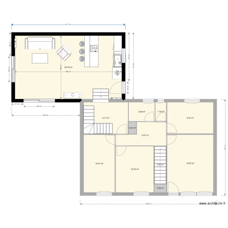 Extension1. Plan de 0 pièce et 0 m2