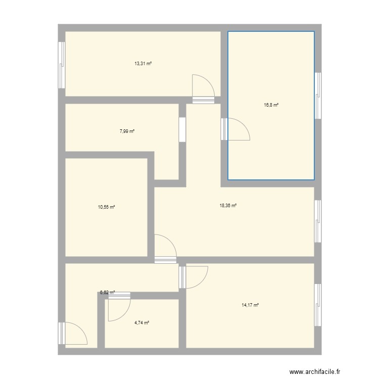 casa luis. Plan de 8 pièces et 93 m2